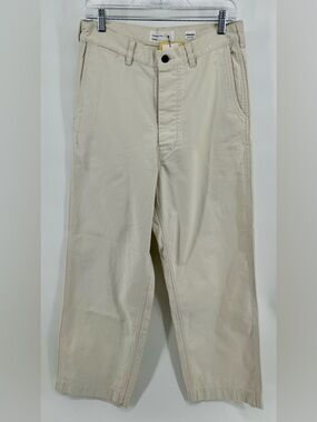 Chimala US Army Back Satin Trousers Off White NWT Made in Japan Size 30